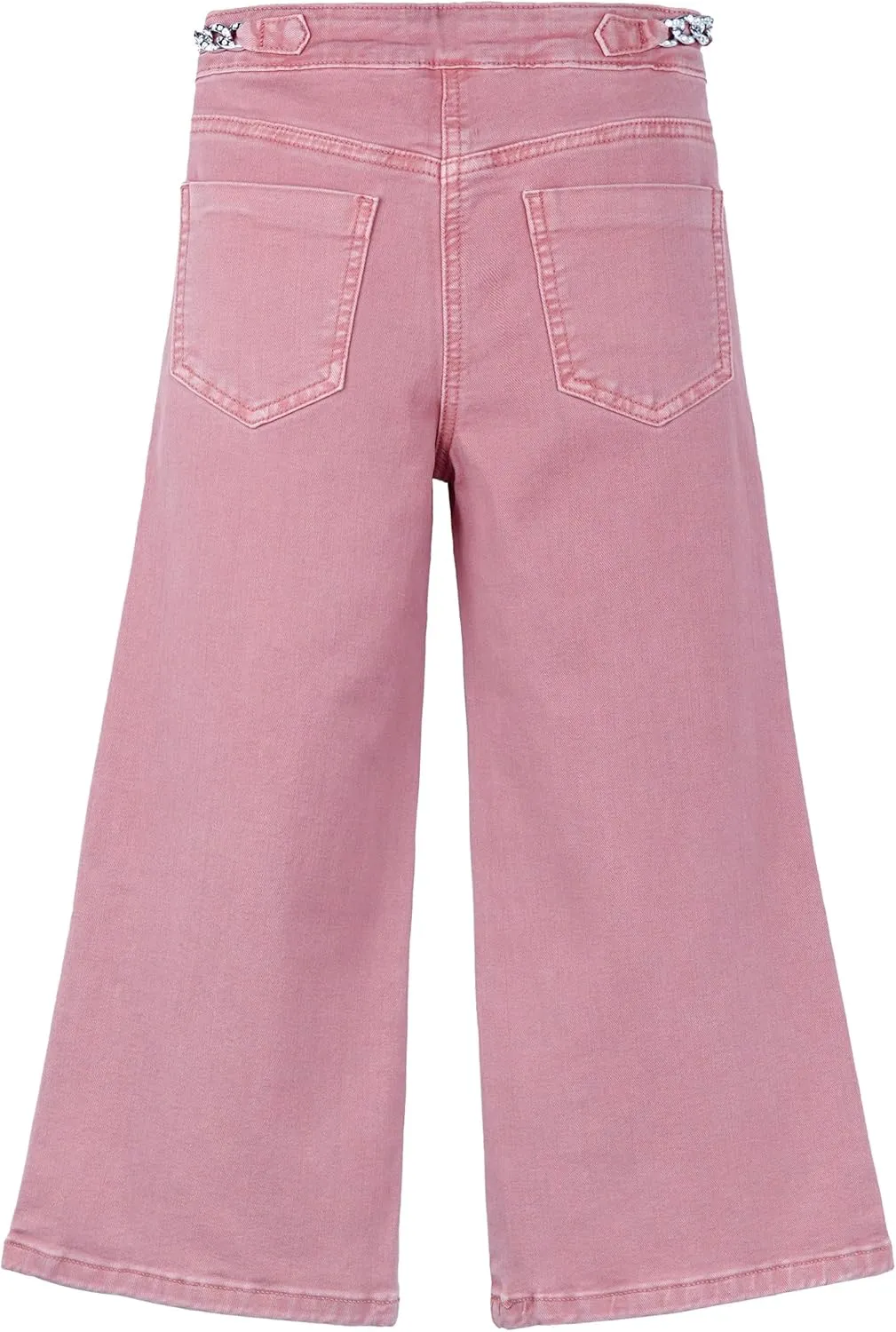 KIDSCOOL SPACE Girls Slim Fit Jeans,6T-14T Flash Chain Wide Leg Denim Pants Wide Leg Denim Pants