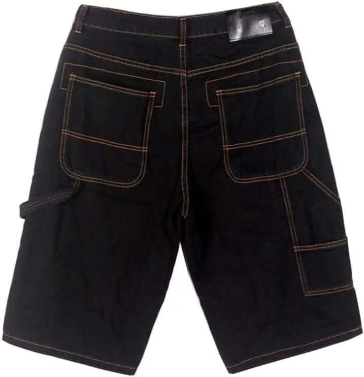 Kinghua Baggy Jean Shorts for Men Casual Loose Fit Hip Hop Skateboard Denim Shorts