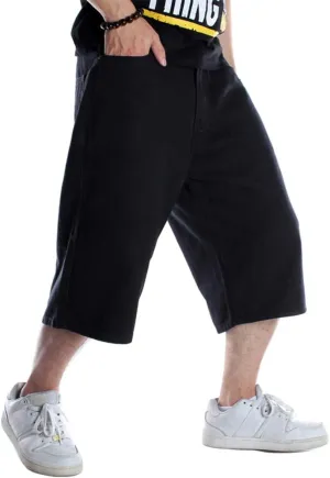Kinghua Baggy Jean Shorts for Men Casual Loose Fit Hip Hop Skateboard Denim Shorts