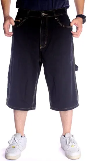 Kinghua Baggy Jean Shorts for Men Casual Loose Fit Hip Hop Skateboard Denim Shorts