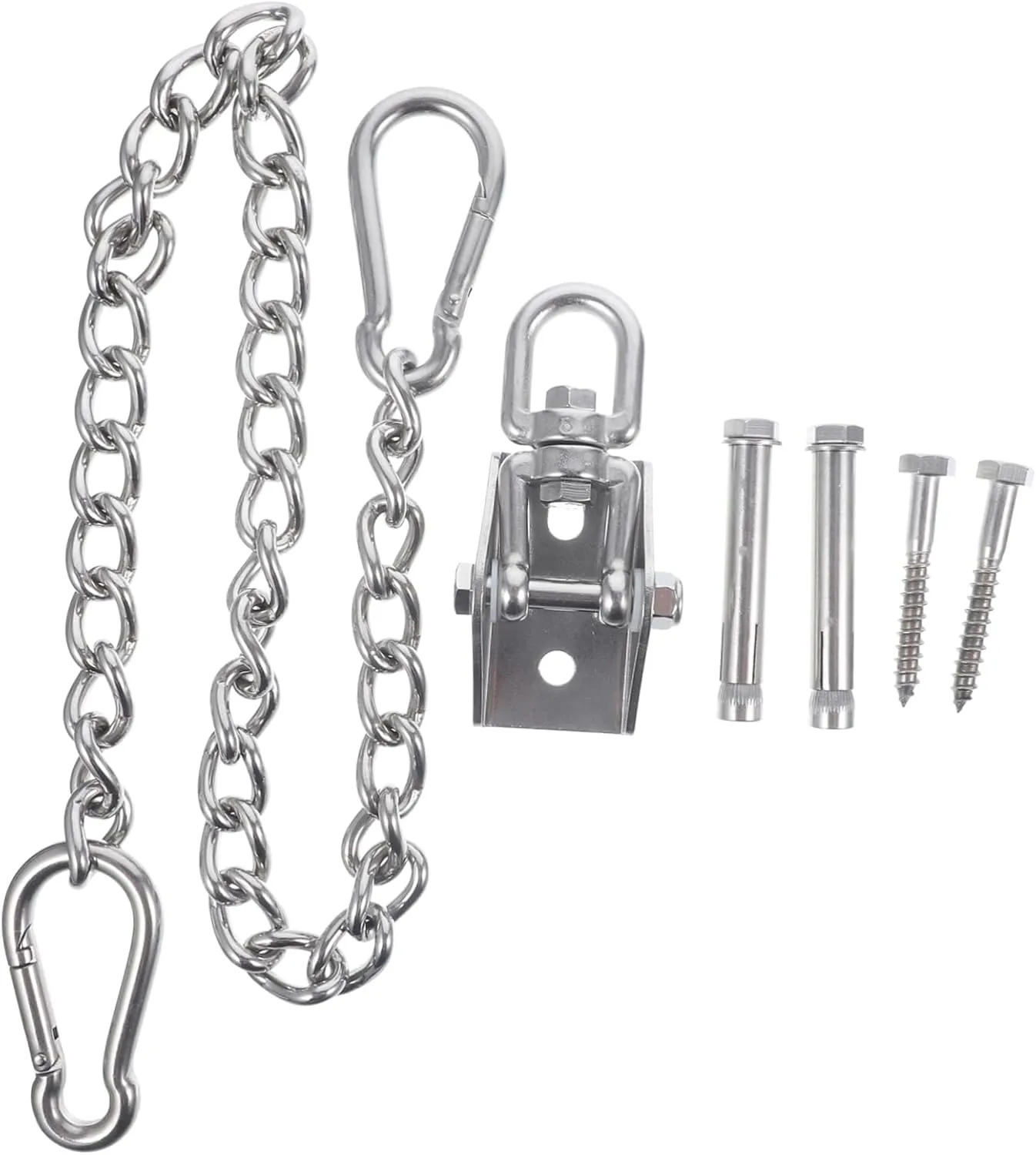 Kisangel 1 Set Hammock Hanging Kit Swivel Swing Hanger with Chain Mounting Hardware for Ceiling for Use Durable Easy to Install