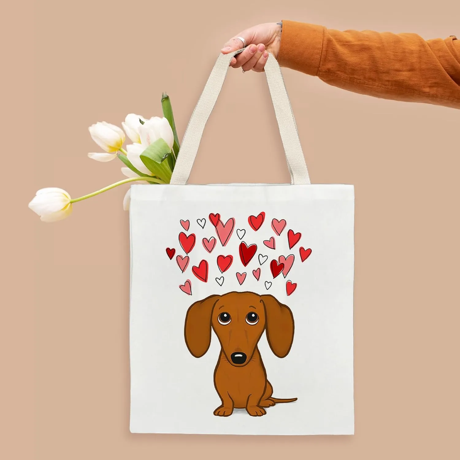 Kunlisa Cute Cow Canvas Tote Bag, Gifts for Girls & Women Lovers