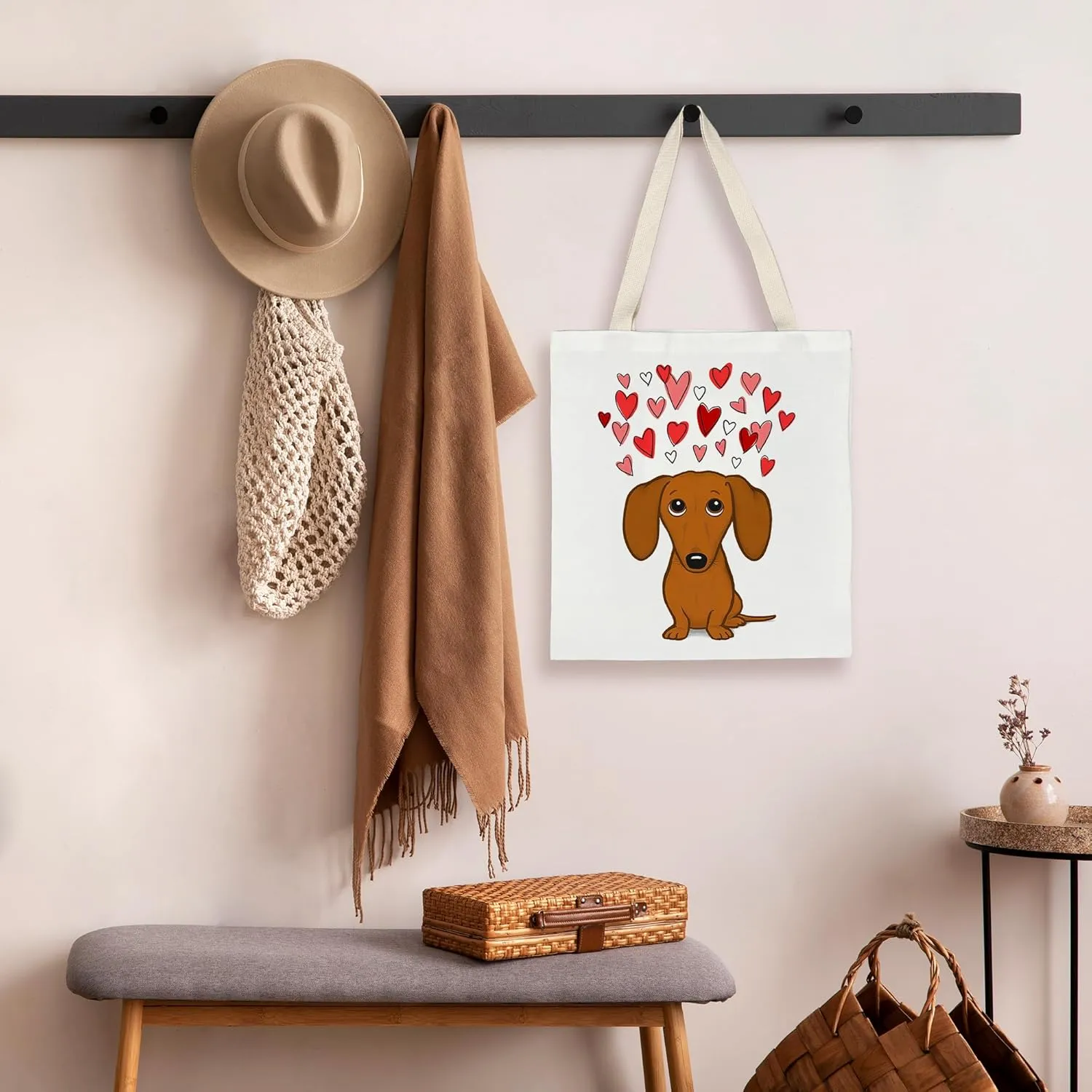 Kunlisa Cute Cow Canvas Tote Bag, Gifts for Girls & Women Lovers