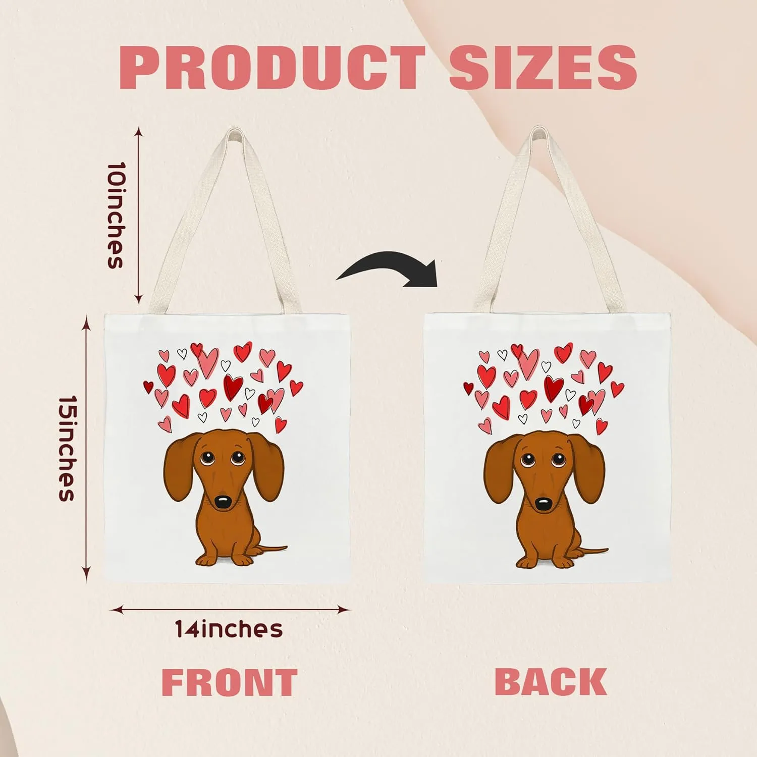 Kunlisa Cute Cow Canvas Tote Bag, Gifts for Girls & Women Lovers