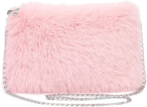 LA CARRIE Faux Fur Crossbody Bags for Women Shoulder Bag Purse Handbags Shoulder Strap