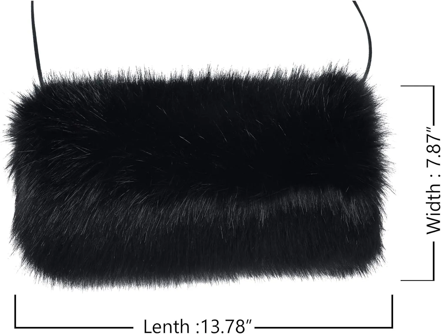 LA CARRIE Faux Fur Hand Muffs Women Winter Warmer Fuzzy Pouch Furry Plush Muffler Wedding Girl Kids Elegant Luxury Chic