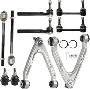 labwork 10pc Front Upper Control Arms Ball Joint Assembly Tie Rod End Sway Bar Link Kit Driver & Passenger Side Replacement for 2006-2010 Hummer H3 H3T