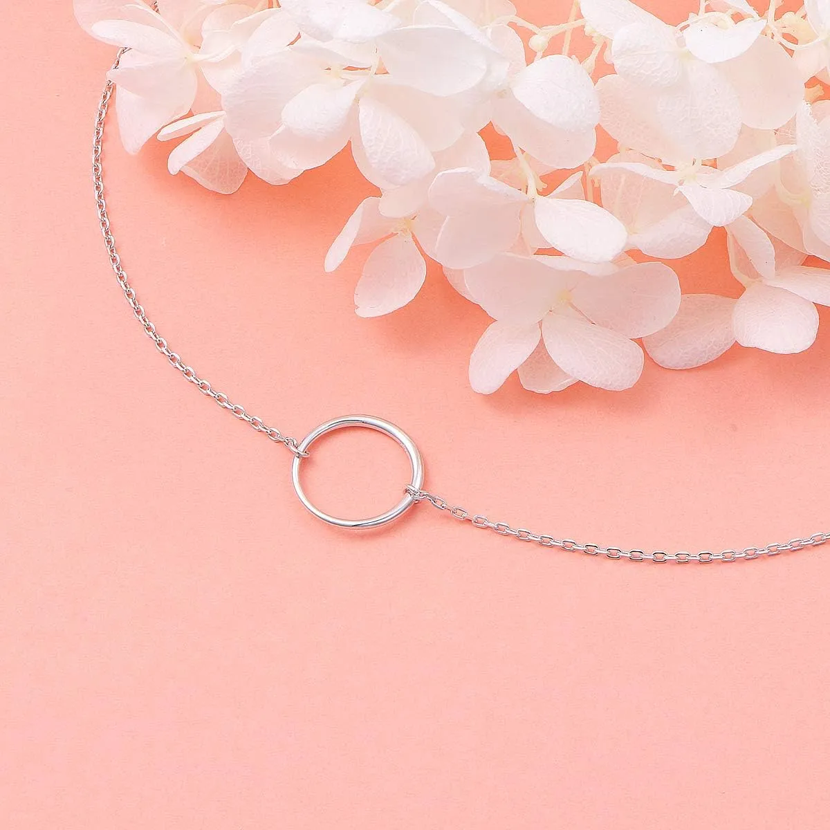 Ladytree S925 Sterling Silver Dainty Simple Choker Necklace,Rolo Chain,Adjustable 13 inches to 16 inches
