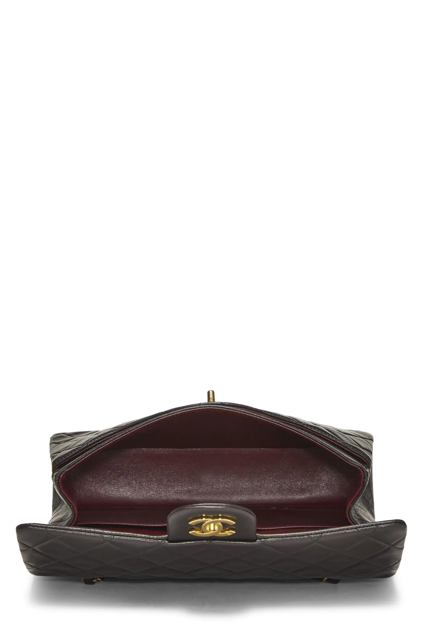 Lambskin Double On-time delivery  Chanel, Classic Flap Medium, Black Quilted Black Hot-selling