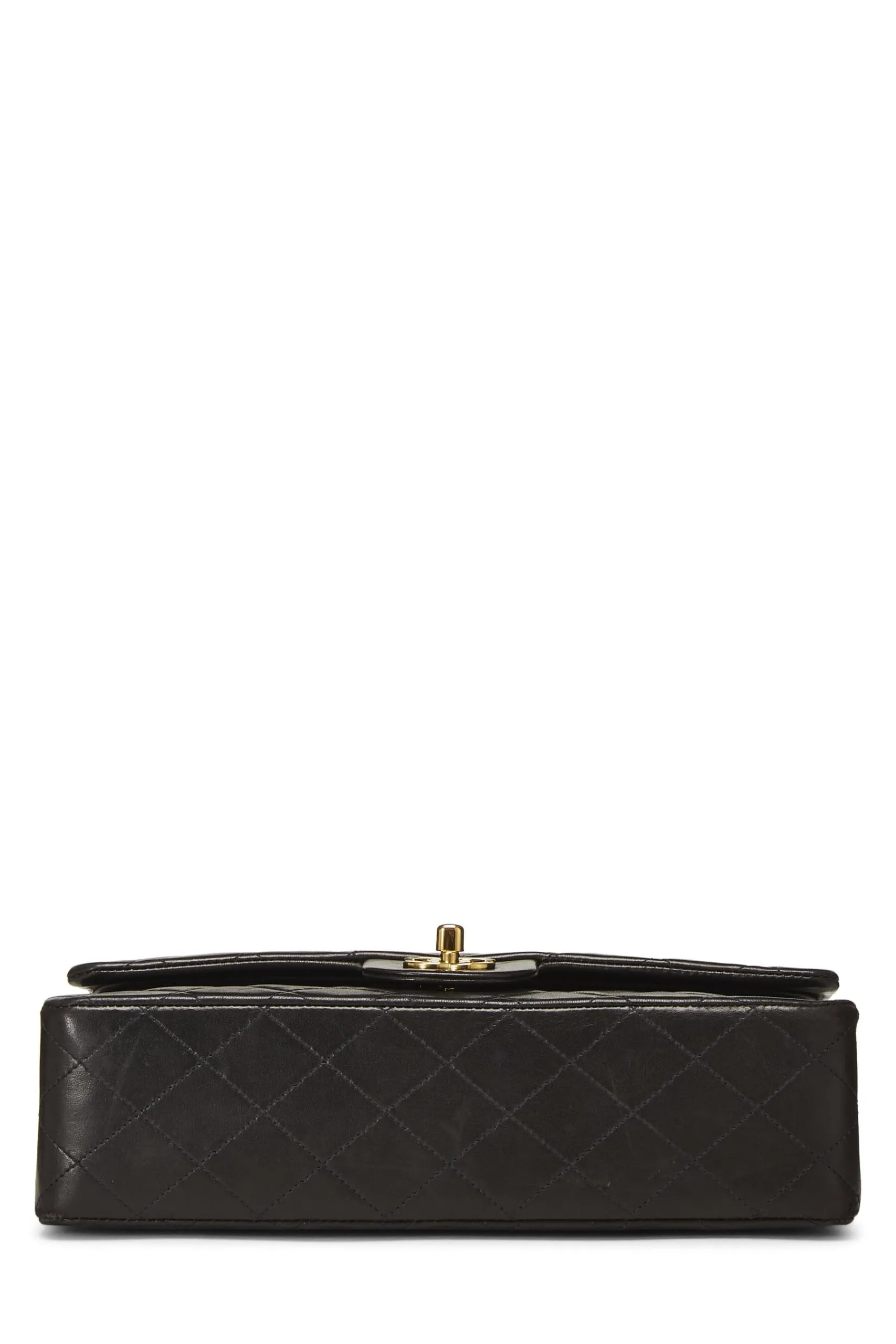Lambskin Double On-time delivery  Chanel, Classic Flap Medium, Black Quilted Black Hot-selling