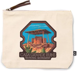 Lantern Press Casa Grande Ruins National Monument, Arizona, 100% Cotton Zipper Pouch, Travel Accessory, Go Bag