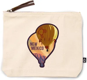 Lantern Press New Mexico, Hot Air Balloon, Lithograph, 100% Cotton Zipper Pouch, Travel Accessory, Go Bag