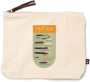 Lantern Press Shorebirds at Sunset Collection, Birds of a Feather, 100% Cotton Zipper Pouch, Travel Accessory, Go Bag