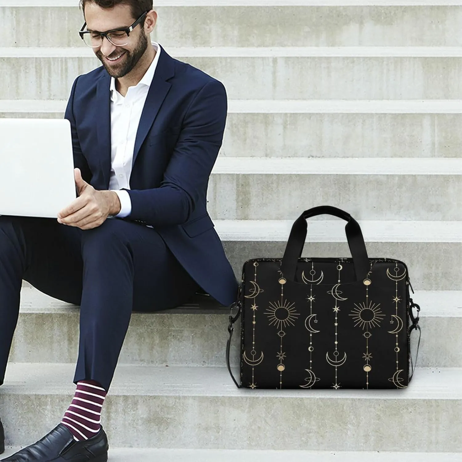 Laptop Bag Computer Bags Messenger Shoulder Bag Briefcase Magic Gnomes for Business Office Work
