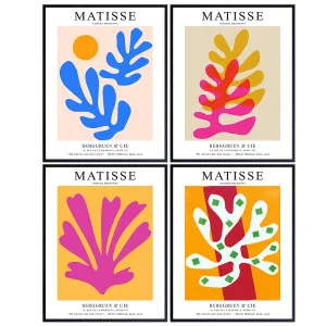LARGE 11x14 - Matisse Wall Art - Matisse Poster - Minimalist Wall Art - Abstract Art - Aesthetic Room Decor Set - Mid Century Modern Wall Art - Matisse Print - Minimal Wall Art - Henri Matisse