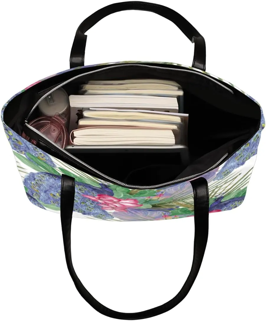 Leather Tote Bag for Women Fashion Shoulder Bag Purses and Handbags Large Capacity Satchel Bags for Work Travel