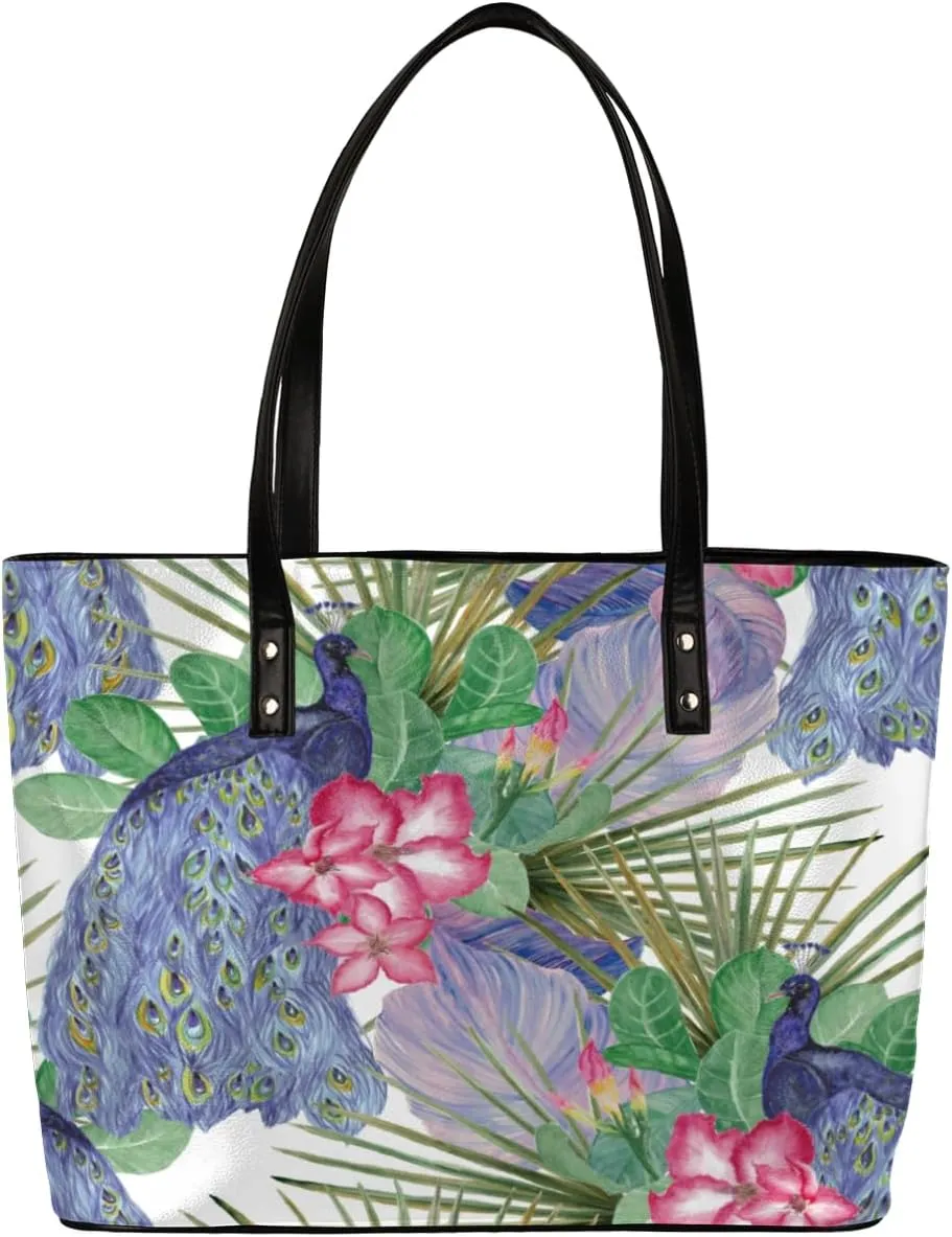 Leather Tote Bag for Women Fashion Shoulder Bag Purses and Handbags Large Capacity Satchel Bags for Work Travel
