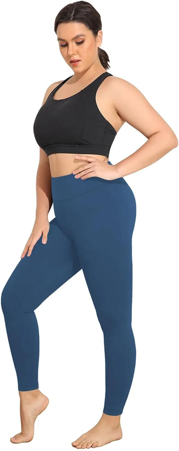 Leggings for Women Plus Size Tummy Control Lightweight Stretch High Waist Pants Soft Running Workout Trendy Yoga Pants
