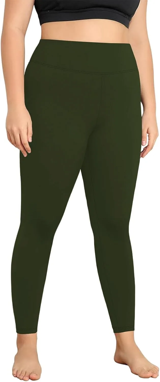 Leggings for Women Plus Size Tummy Control Lightweight Stretch High Waist Pants Soft Running Workout Trendy Yoga Pants