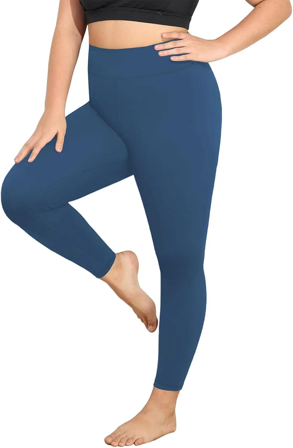 Leggings for Women Plus Size Tummy Control Lightweight Stretch High Waist Pants Soft Running Workout Trendy Yoga Pants