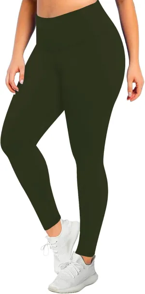 Leggings for Women Plus Size Tummy Control Lightweight Stretch High Waist Pants Soft Running Workout Trendy Yoga Pants