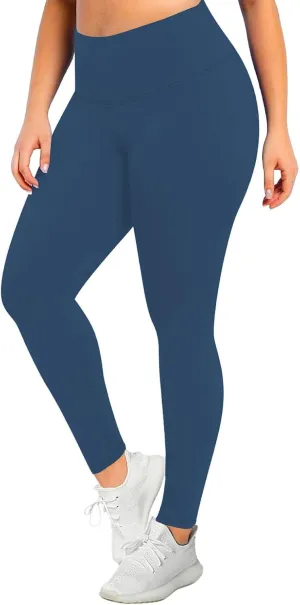 Leggings for Women Plus Size Tummy Control Lightweight Stretch High Waist Pants Soft Running Workout Trendy Yoga Pants