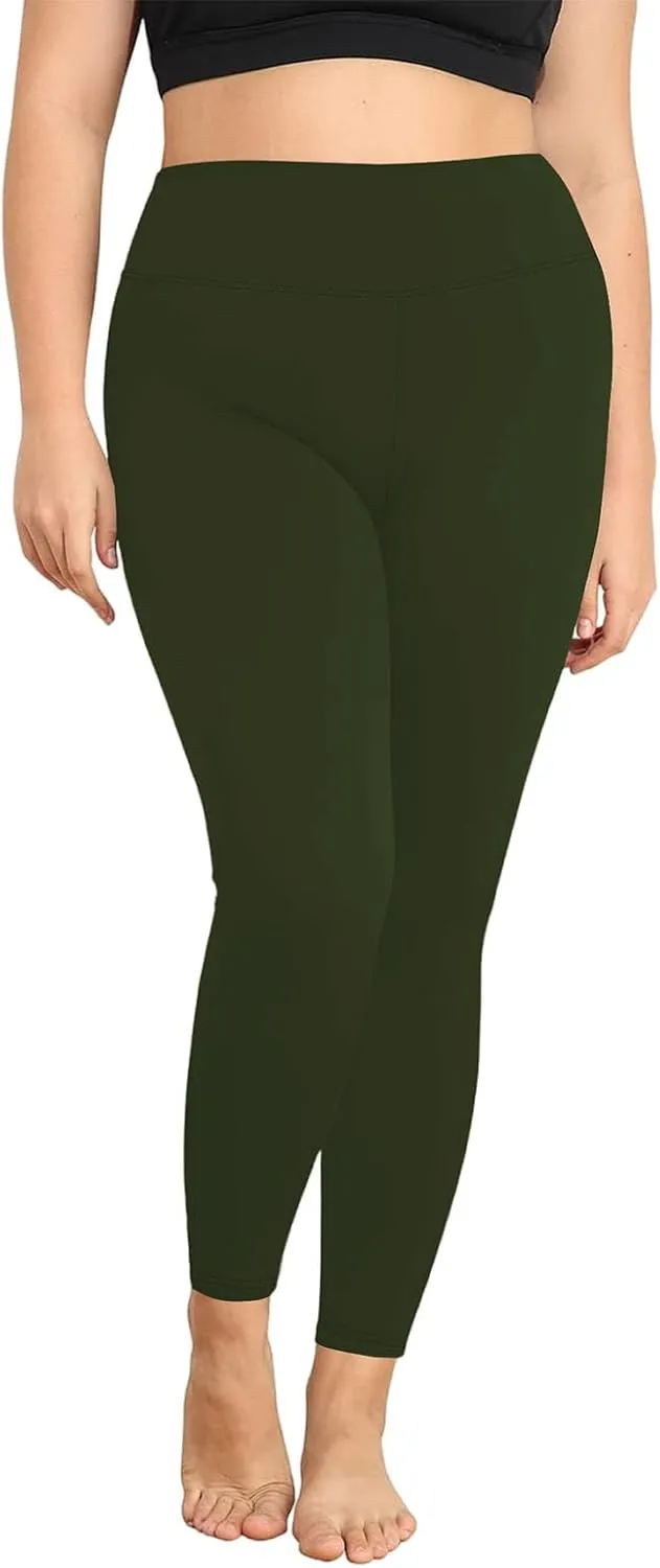 Leggings for Women Plus Size Tummy Control Lightweight Stretch High Waist Pants Soft Running Workout Trendy Yoga Pants