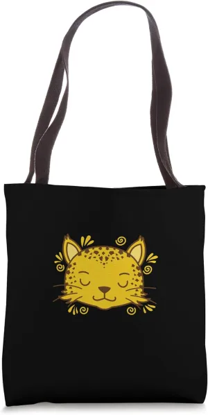 Leopard cute Head Predator Tote Bag