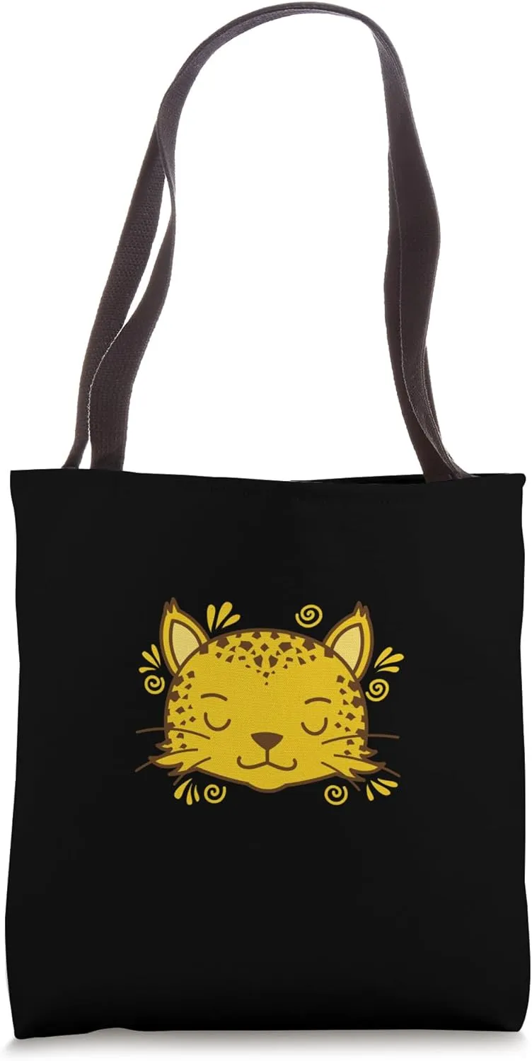 Leopard cute Head Predator Tote Bag