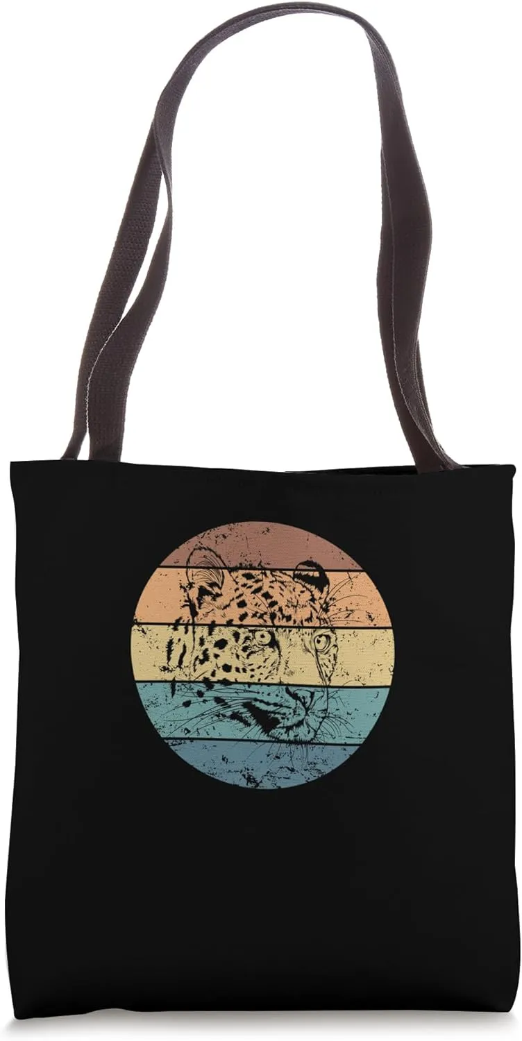 Leopard Portrait Cat of Prey Predator Tote Bag