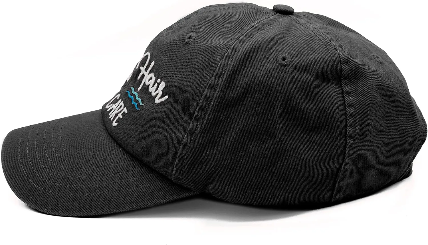 Lifecraft Boat Hair Don't Care Embroidered Washed Distressed Denim Womens Baseball Cap Cotton Dad Hat Boater Gift