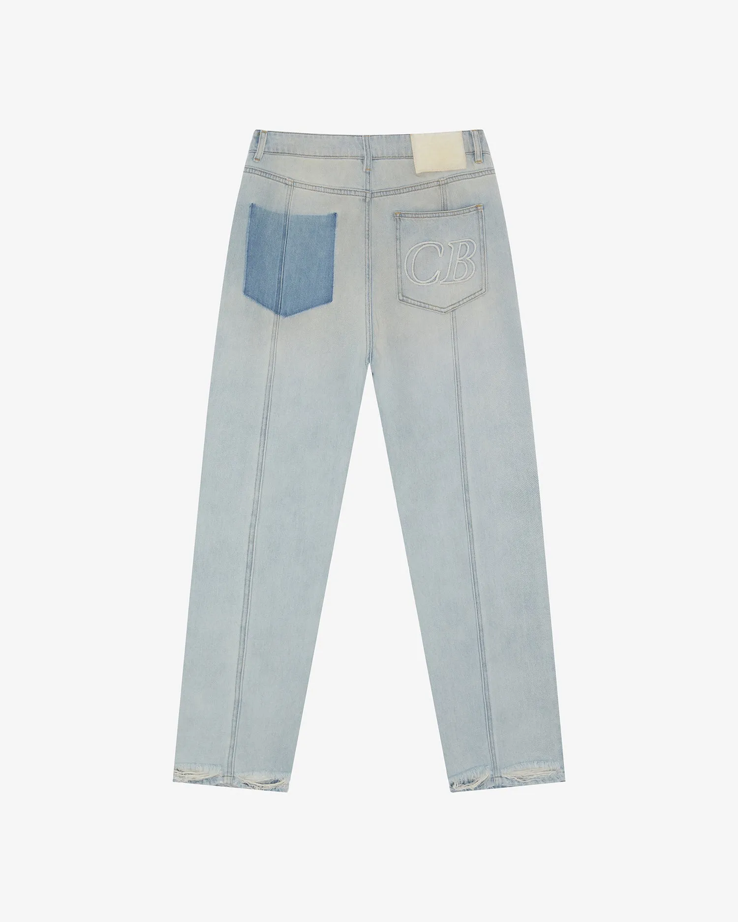 LIGHT WASH DENIM JEANS