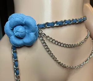 LINKS AND FLORALS CHAIN BELT