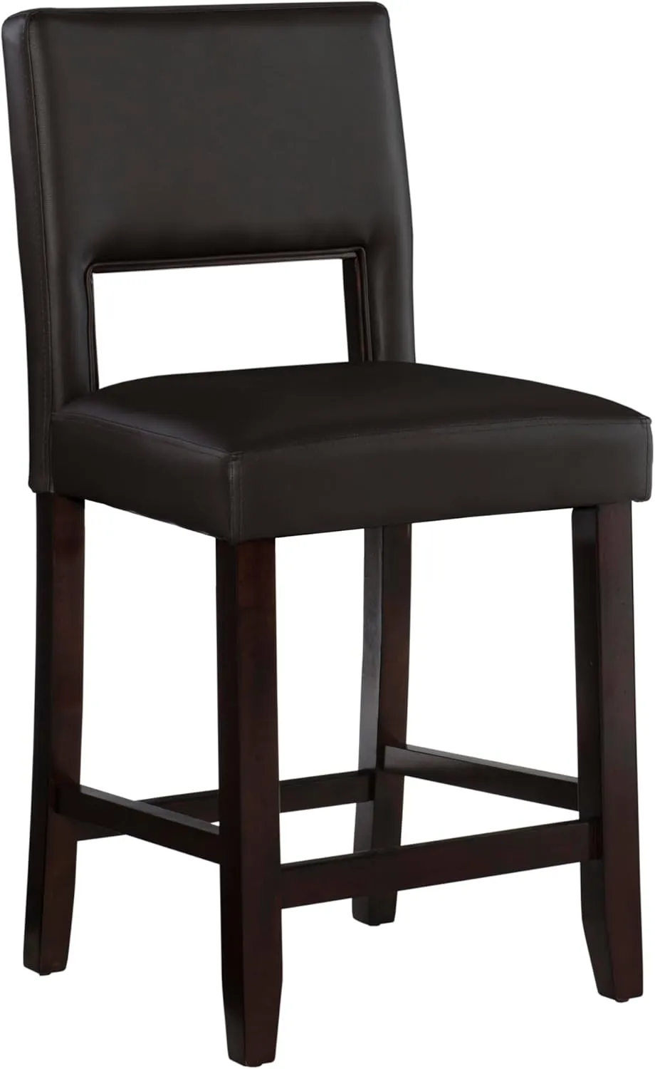 Linon Vega Espresso Brown Stool, Counter Height