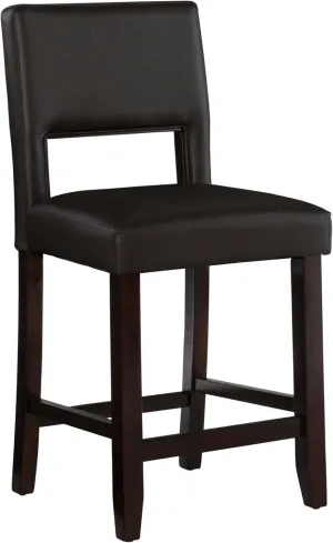 Linon Vega Espresso Brown Stool, Counter Height