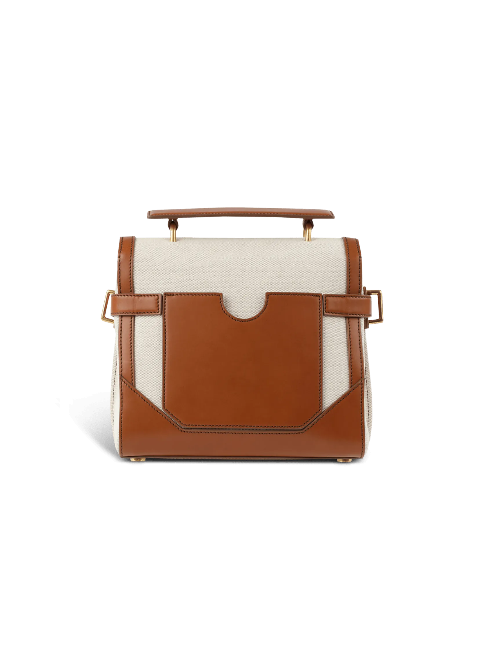 Logo-Print Canvas Top Handle Bag