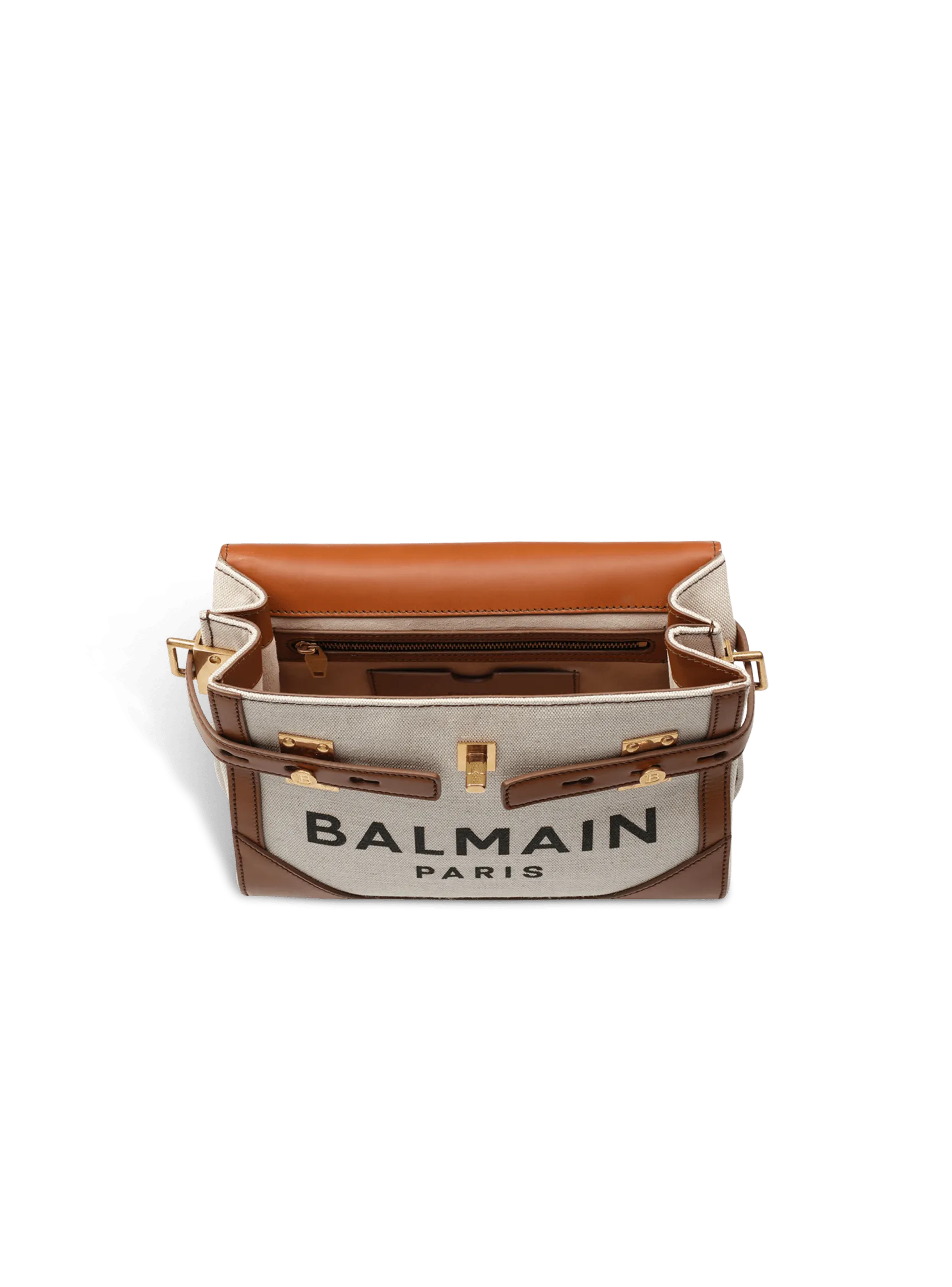 Logo-Print Canvas Top Handle Bag