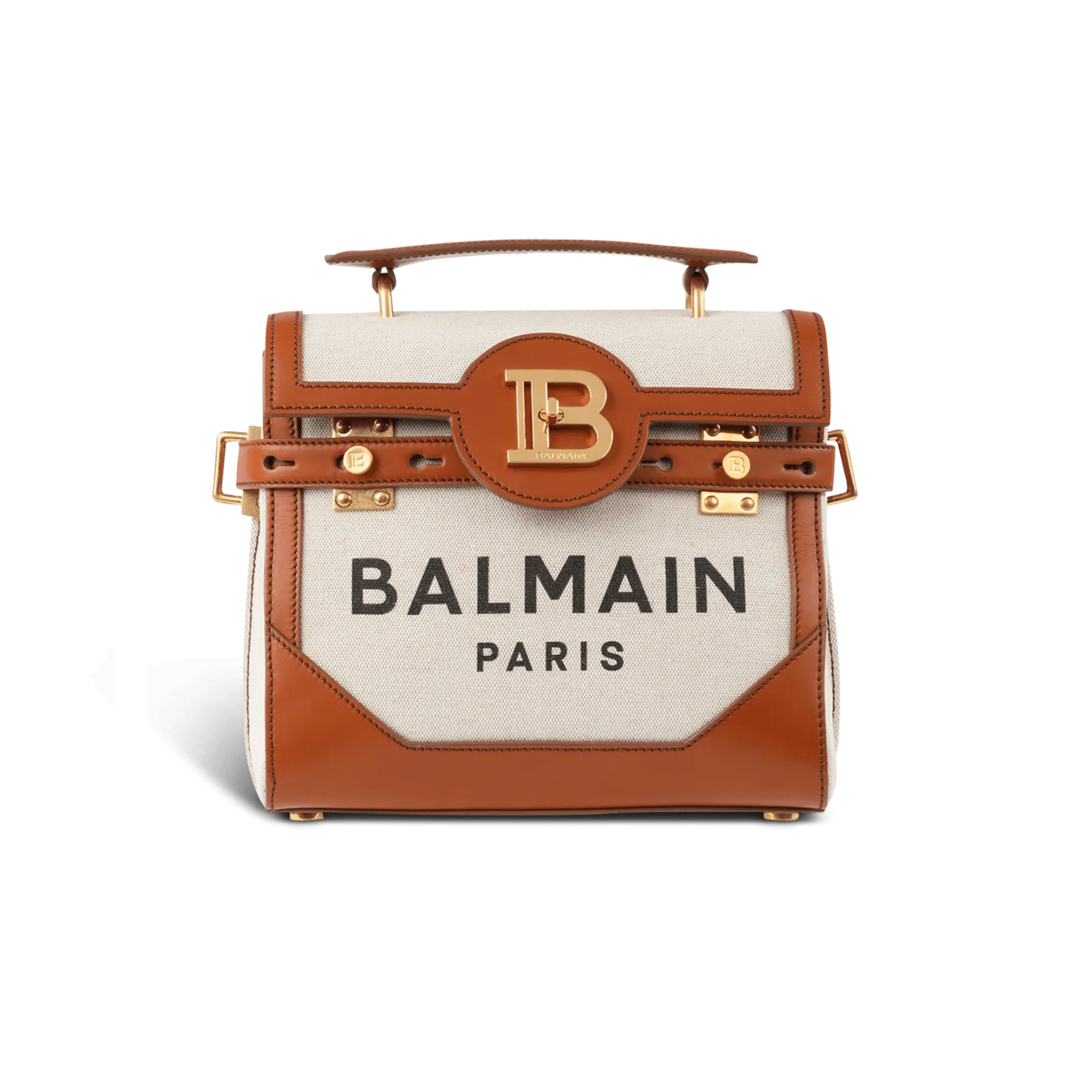 Logo-Print Canvas Top Handle Bag
