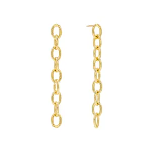 Long Chain Drop Stud Earring