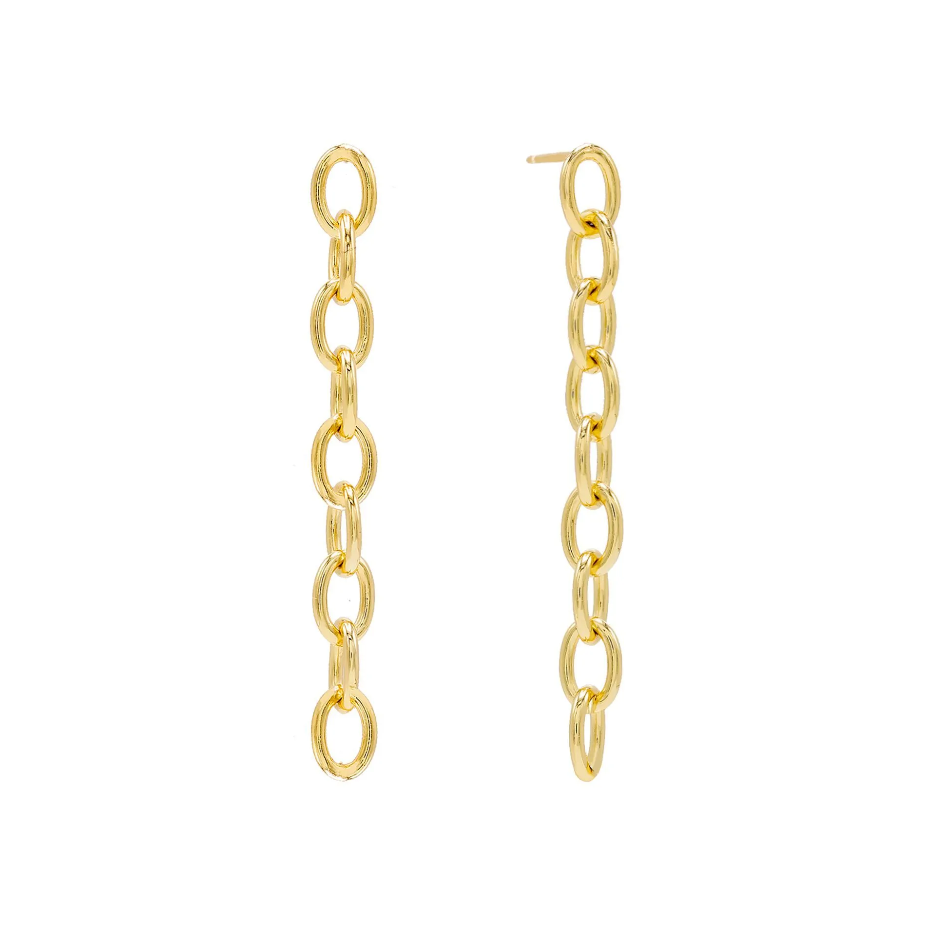 Long Chain Drop Stud Earring