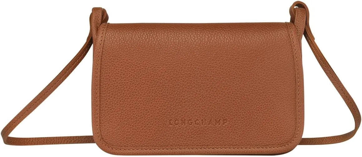 Longchamp Le Foulonne Leather Crossbody Wallet Bag, Carmel