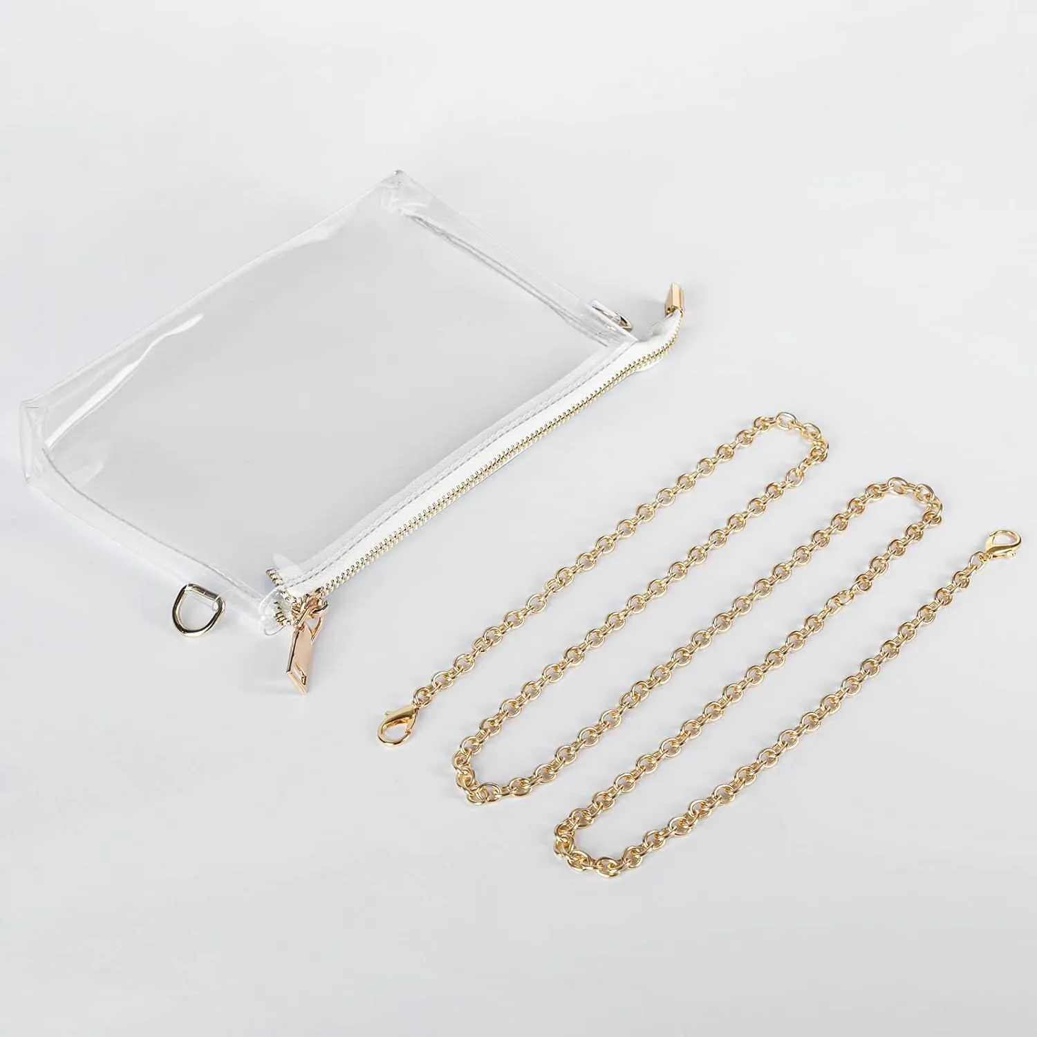 Lorbro Clear Purse for Women Stadium Approved, Clear Crossbody Bag with Zipper Closure, Transparent Purse for Concert Sports