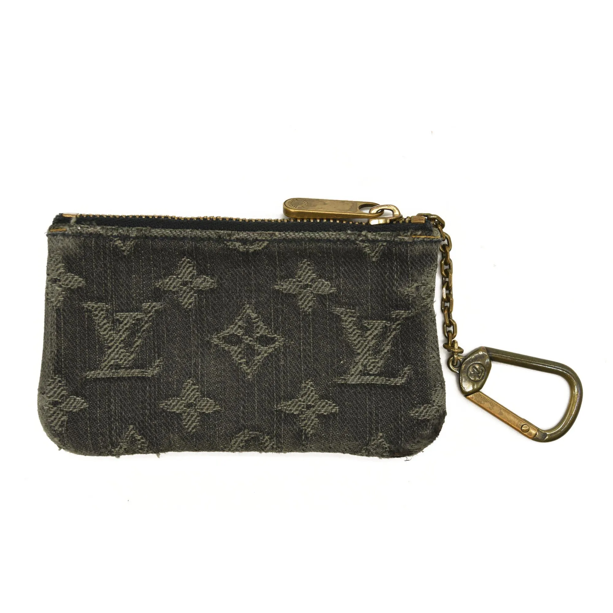 LOUIS VUITTON Denim Neo Key Pouch Black CA1038