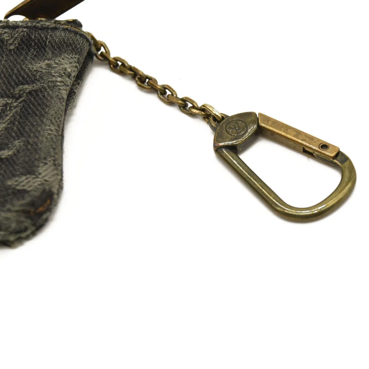 LOUIS VUITTON Denim Neo Key Pouch Black CA1038