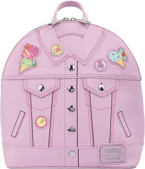 Loungefly Pokemon Ice Cream Denim Jacket Convertible Womens Double Strap Shoulder Bag Purse
