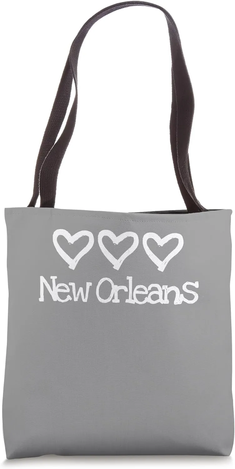 Love Heart New Orleans 3 Rustic Hearts Artisan Cajun Holiday Tote Bag