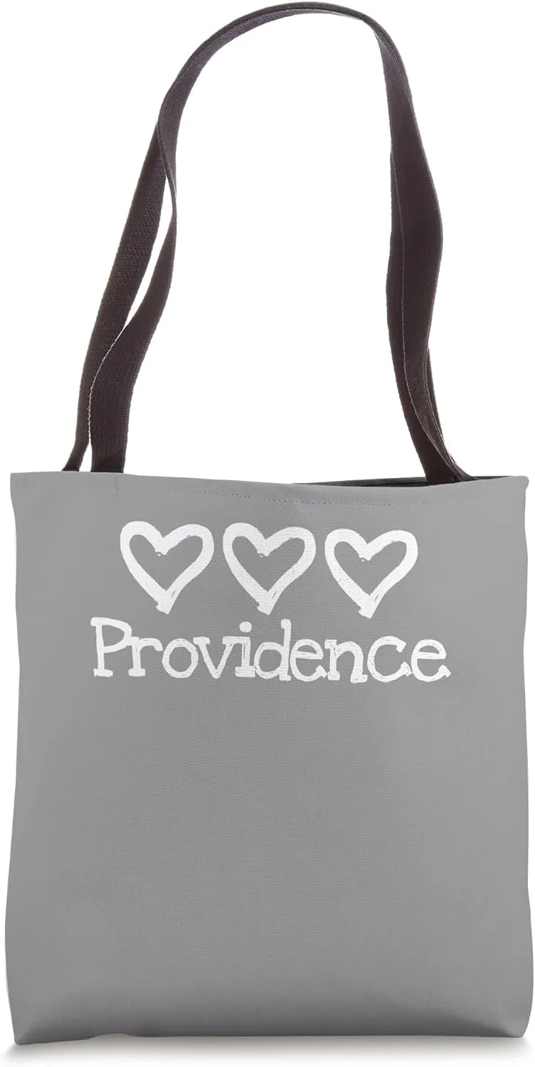 Love Heart Providence Rhode Island Artisan 3 Hearts Rustic Tote Bag