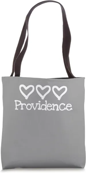 Love Heart Providence Rhode Island Artisan 3 Hearts Rustic Tote Bag
