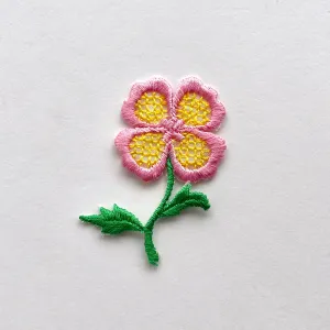 Lucky clover flower embroidered patch