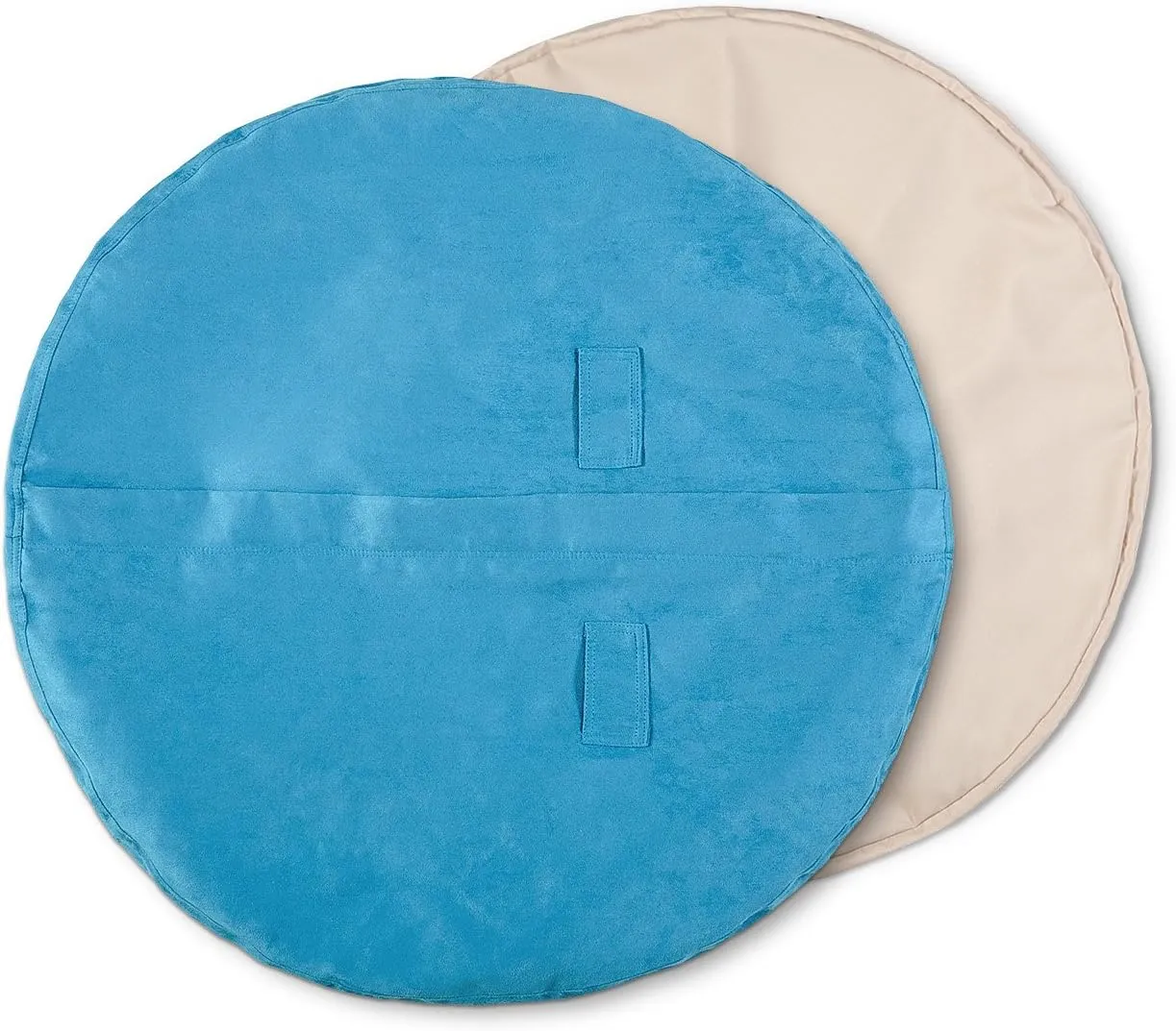 Lumaland Luxury Microsuede Outer Cover for Bean Bags Machine Washable 4-Foot Bean Bag Cover with Inlay in Light Blue Cover and Inlay ONLY